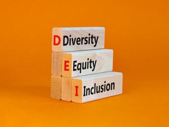 Wooden blocks showing diversity, equity and inclusion